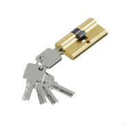 Цилиндр ключ/ключ Bravo KZZ-6.3S 56(28/28) SGold (алюм., 3 ключа)