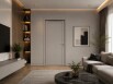 Дверь межкомнатная Бизнес класс-654 ПВХ Стипл светло-серый, без декора, глухая, без стекла, без кромки, царговая