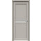 Дверь межкомнатная Concept-601 ПВХ Шелл грей, без декора, остекленная, сатинат белый, царговая