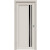 Дверь межкомнатная Concept-608 ПВХ Лайт грей, без декора, остекленная, лакобель чёрный, без кромки, царговая