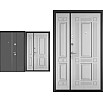 Дверь входная Мега Масс MP D-5/X-104 Антрацит букле/Белый ларче, 2 замка, с ночной задвижкой