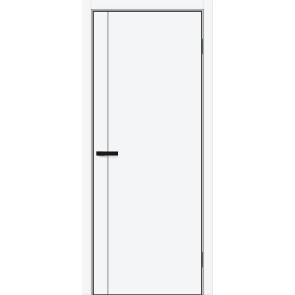 Дверь межкомнатная Браво-0.10.А ПЭТ White Silk, white silk, глухая, без стекла, каркасно-щитовая