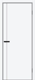 Дверь межкомнатная Браво-0.10.А ПЭТ White Silk, white silk, глухая, без стекла, каркасно-щитовая