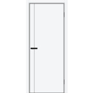 Дверь межкомнатная Браво-0.10.А ПЭТ White Silk, white silk, глухая, без стекла, каркасно-щитовая