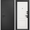 Дверь входная Траст Масс МП 9SD-1 Черный муар металлик/Белый софт, 2 замка, с ночной задвижкой