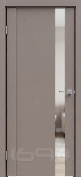 Дверь межкомнатная Бизнес класс-655 ПВХ Стипл мокко, глухая, без стекла, без кромки, царговая