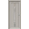 Дверь межкомнатная Concept-603 ПВХ Шелл грей, без декора, остекленная, зеркало, без кромки, царговая