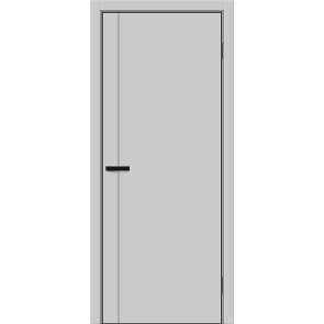 Дверь межкомнатная Браво-0.10.А ПЭТ Grey Silk, grey silk, глухая, без стекла, каркасно-щитовая