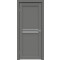 Дверь межкомнатная Concept-601 ПВХ Медиум грей, без декора, остекленная, сатинат белый, царговая