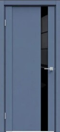 Дверь межкомнатная Бизнес класс-655 ПВХ Стипл матовый синий, глухая, без стекла, без кромки, царговая