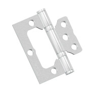Петля без врезки стальная для складных дверей Bravo HFS-1-2B 75*64*2,5 Schrome