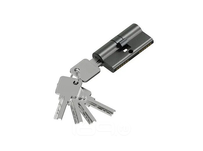 Цилиндр ключ/ключ Bravo KZZ-6.3S 56(28/28) SGraphite (алюм., 3 ключа)