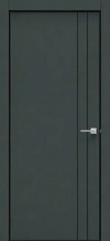 Дверь межкомнатная Бизнес класс-613 ПВХ Стипл миднайт грин, глухая, без стекла, каркасно-щитовая