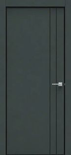 Дверь межкомнатная Бизнес класс-613 ПВХ Стипл миднайт грин, глухая, без стекла, каркасно-щитовая