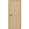 Дверь межкомнатная Браво-0.21.А ПЭТ Real Oak, black silk, глухая, без стекла, кромка алюминиевая черная матовая, каркасно-щитовая