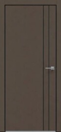 Дверь межкомнатная Бизнес класс-613 ПВХ Стипл темно-коричневый, глухая, без стекла, каркасно-щитовая
