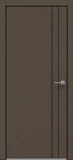 Дверь межкомнатная Бизнес класс-613 ПВХ Стипл темно-коричневый, глухая, без стекла, каркасно-щитовая