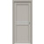 Дверь межкомнатная Concept-601 ПВХ Шелл грей, без декора, остекленная, сатинат белый, царговая