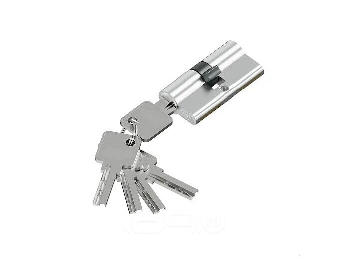 Цилиндр ключ/ключ Bravo KZZ-6.3S 56(28/28) SChrome (алюм., 3 ключа)