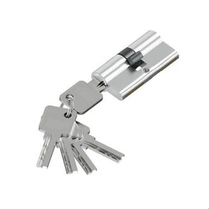 Цилиндр ключ/ключ Bravo KZZ-6.3S 56(28/28) SChrome (алюм., 3 ключа)