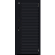 Дверь входная Лайнер-3 Total Black/Nordic Oak, 2 замка, с ночной задвижкой