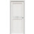 Дверь межкомнатная Concept-601 ПВХ Белоснежно матовый, без декора, остекленная, зеркало, царговая