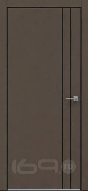 Дверь межкомнатная Бизнес класс-613 ПВХ Стипл темно-коричневый, глухая, без стекла, каркасно-щитовая