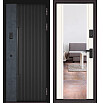 Дверь входная Сити Интегра Ай Кью ПП 401БГ/164 Черный матовый/Графит/Эмаль белоснежная, 1 замок, с ночной задвижкой