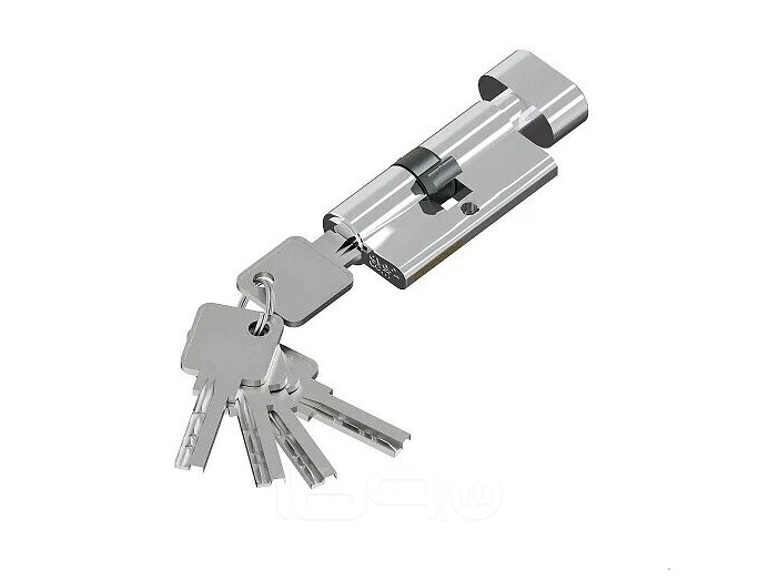 Цилиндр ключ/фиксатор Bravo FZZ-6.3S 56(28/28) Chrome (алюм., 3 ключа)