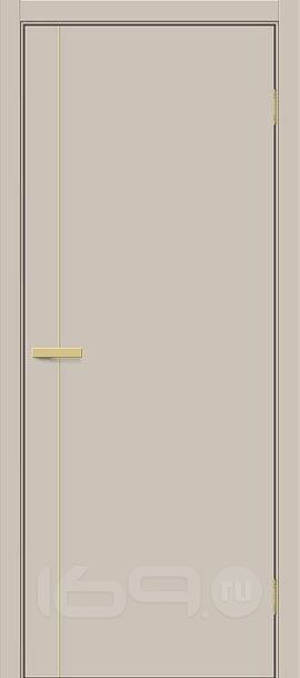 Дверь межкомнатная Браво-0.10.П (SG:P3) ПЭТ Cream Silk, глухая, каркасно-щитовая