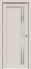 Дверь межкомнатная Concept-604 ПВХ Лайт грей, без декора, остекленная, зеркало, без кромки, царговая