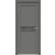 Дверь межкомнатная Concept-601 ПВХ Медиум грей, без декора, остекленная, лакобель чёрный, царговая