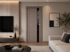 Дверь межкомнатная Бизнес класс-655 ПВХ Стипл мокко, глухая, без стекла, без кромки, царговая