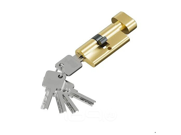 Цилиндр ключ/фиксатор Bravo FZZ-6.3S 56(28/28) SGold (алюм., 3 ключа)