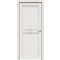 Дверь межкомнатная Concept-601 ПВХ, Белоснежно матовый, остекленная, зеркало, царговая