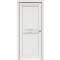 Дверь межкомнатная Concept-601 ПВХ, Белоснежно матовый, остекленная, зеркало, царговая