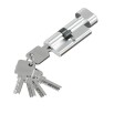 Цилиндр ключ/фиксатор Bravo FZZ-6.3S 56(28/28) SChrome (алюм., 3 ключа)