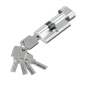 Цилиндр ключ/фиксатор Bravo FZZ-6.3S 56(28/28) SChrome (алюм., 3 ключа)