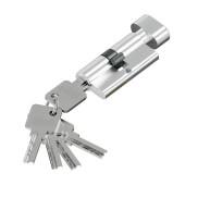 Цилиндр ключ/фиксатор Bravo FZZ-6.3S 56(28/28) SChrome (алюм., 3 ключа)