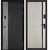 Дверь входная Сити Интегра Ай Кью ПП 401БС/Si-11 Черный матовый/Бетон серый/Бетон серый, 1 замок, с ночной задвижкой
