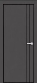 Дверь межкомнатная Бизнес класс-613 ПВХ Стипл темно-серый, глухая, без стекла, каркасно-щитовая