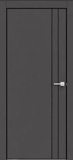 Дверь межкомнатная Бизнес класс-613 ПВХ Стипл темно-серый, глухая, без стекла, каркасно-щитовая