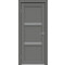 Дверь межкомнатная Concept-602 ПВХ Медиум грей, без декора, остекленная, сатинат белый, царговая