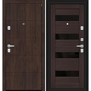 Дверь входная Porta M-3 4.П23\4 Almon 28/Wenge Veralinga/Black Star, 2 замка, с ночной задвижкой