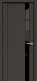 Дверь межкомнатная Бизнес класс-655 ПВХ Графит вуд, глухая, без стекла, без кромки, царговая