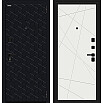Дверь входная Кьюб (RBE) Total Black/Super White, 2 замка, с ночной задвижкой
