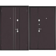 Дверь входная Мега Масс ММ R-5/Стил Шоколад букле/Шоколад букле, 2 замка, с ночной задвижкой