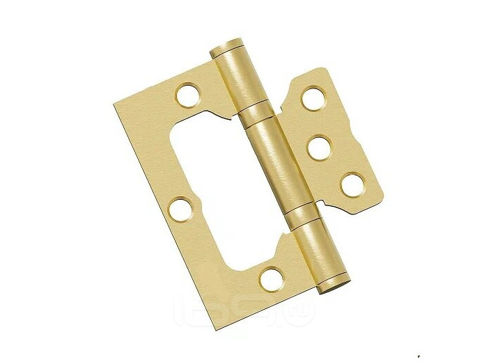 Петля без врезки стальная для складных дверей Bravo HFS-1-2B 75*64*2,5 Sgold