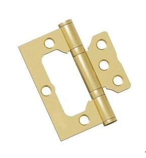 Петля без врезки стальная для складных дверей Bravo HFS-1-2B 75*64*2,5 Sgold