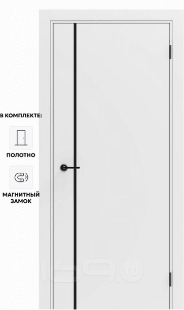 Дверь межкомнатная Порта ПТА-50.11 B ПЭТ, Shellac White, глухая, каркасно-щитовая